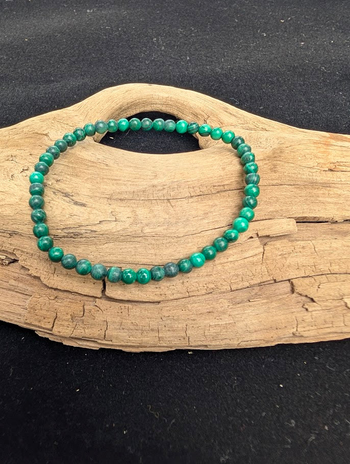 Malachite Beaded Bracelet (4mm, 6mm, 8mm)