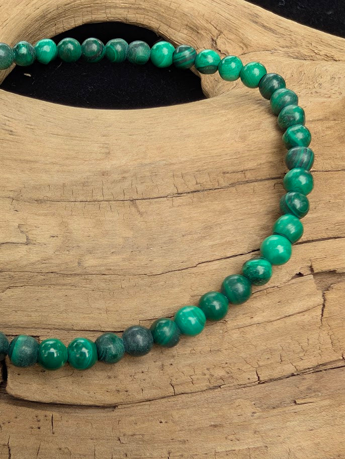 Malachite Beaded Bracelet (4mm, 6mm, 8mm)