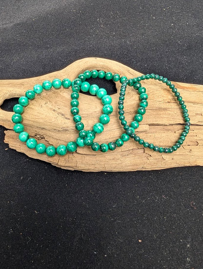 Malachite Beaded Bracelet (4mm, 6mm, 8mm)