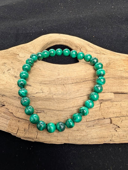 Malachite Beaded Bracelet (4mm, 6mm, 8mm)