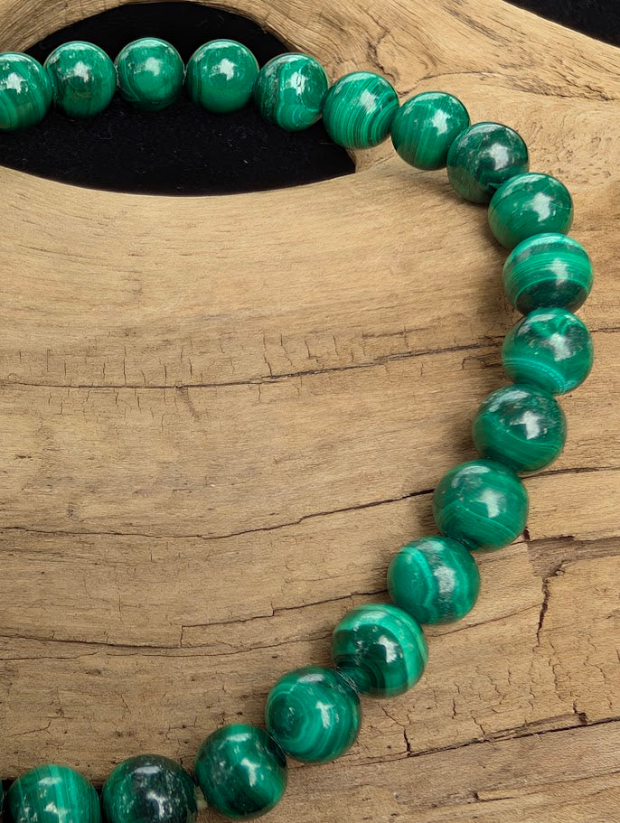 Malachite Beaded Bracelet (4mm, 6mm, 8mm)