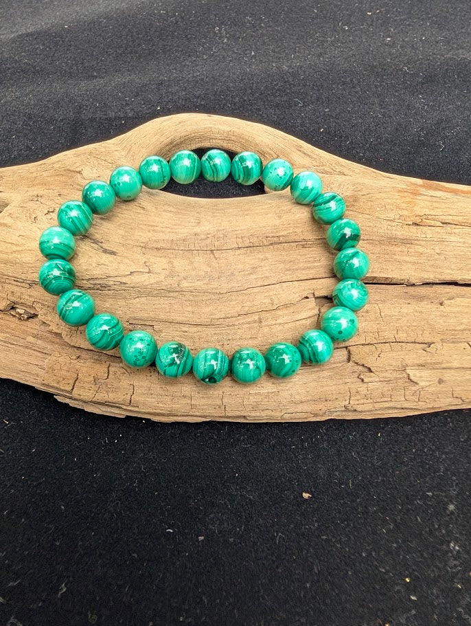 Malachite Beaded Bracelet (4mm, 6mm, 8mm)