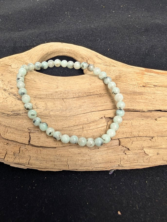 Kiwi Jasper Bracelet — 4mm, 6mm, 8mm & 10mm Round Beads