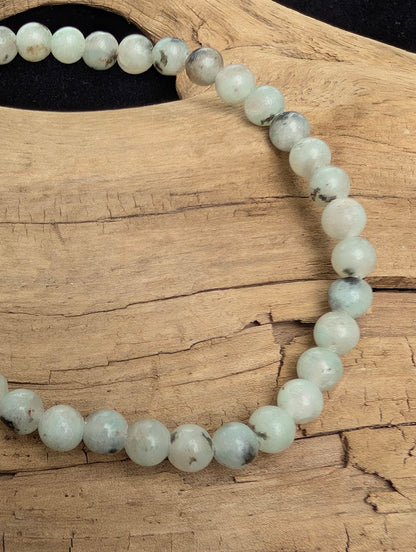Kiwi Jasper Bracelet — 4mm, 6mm, 8mm & 10mm Round Beads