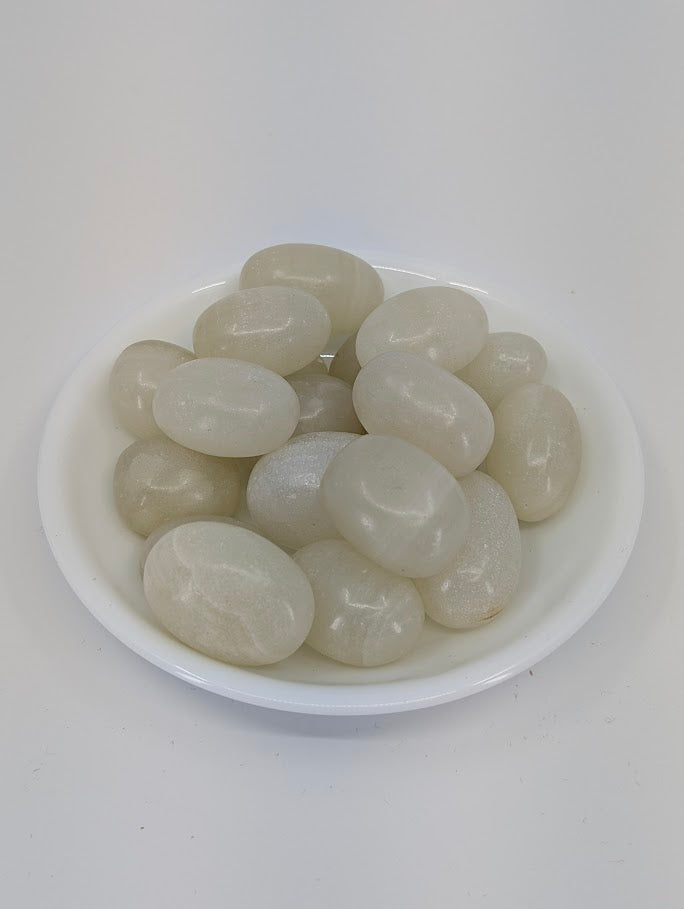 Afghan Jade tumbled stones A grade in bowl