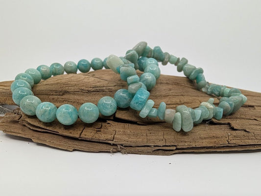 Amazonite Bracelet — 8mm & Chip - Legacy Crystals and Minerals