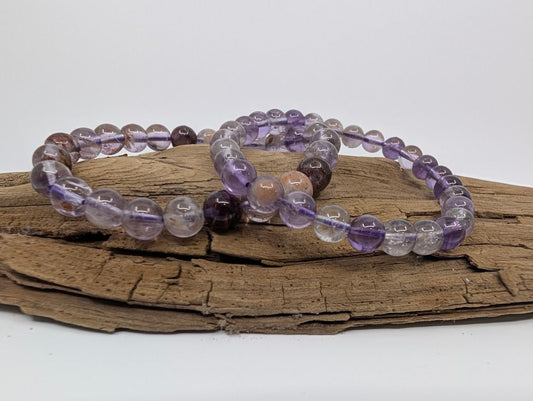 Amethyst Garden Quartz Bracelet — 6mm & 8mm - Legacy Crystals and Minerals