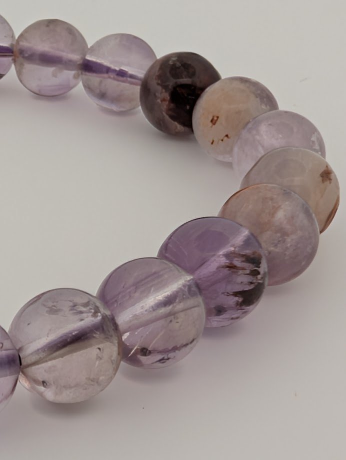 Amethyst Garden Quartz Bracelet — 6mm & 8mm - Legacy Crystals and Minerals