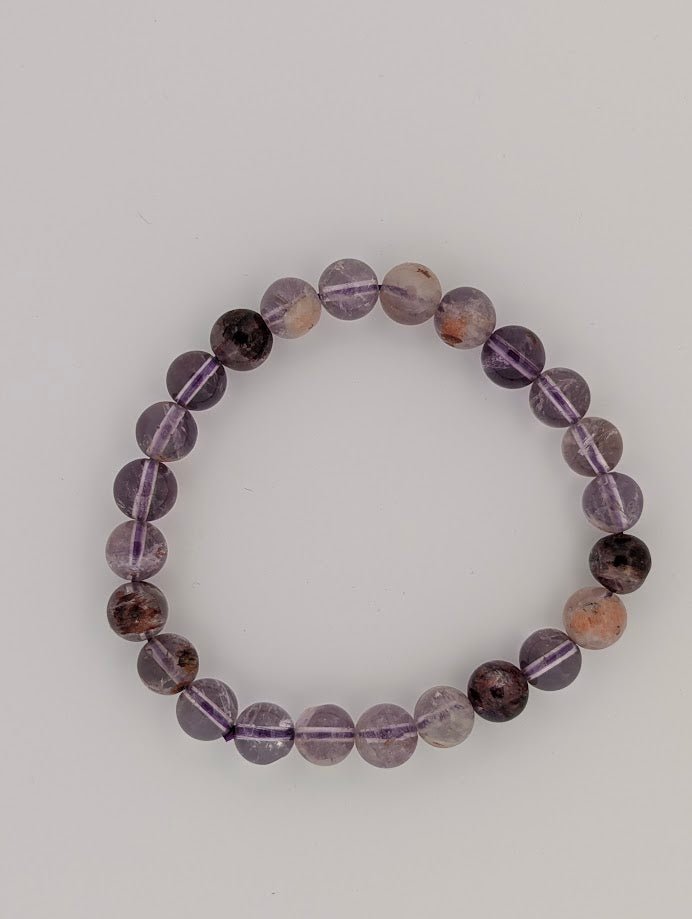 Amethyst Garden Quartz Bracelet — 6mm & 8mm - Legacy Crystals and Minerals