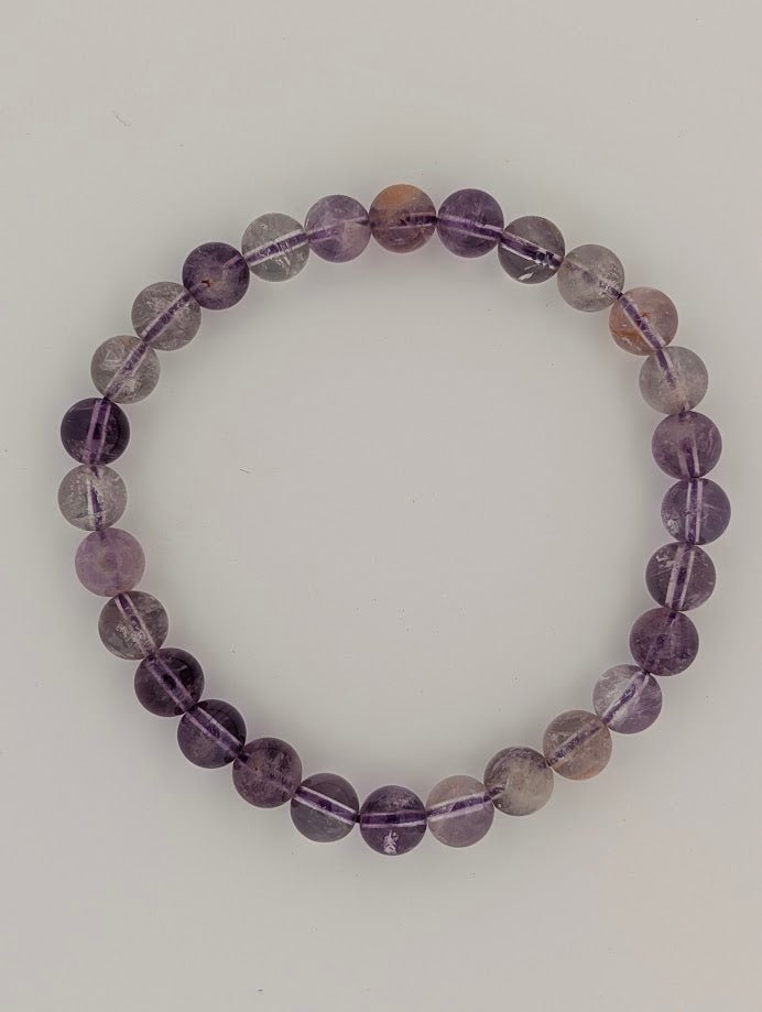 Amethyst Garden Quartz Bracelet — 6mm & 8mm - Legacy Crystals and Minerals
