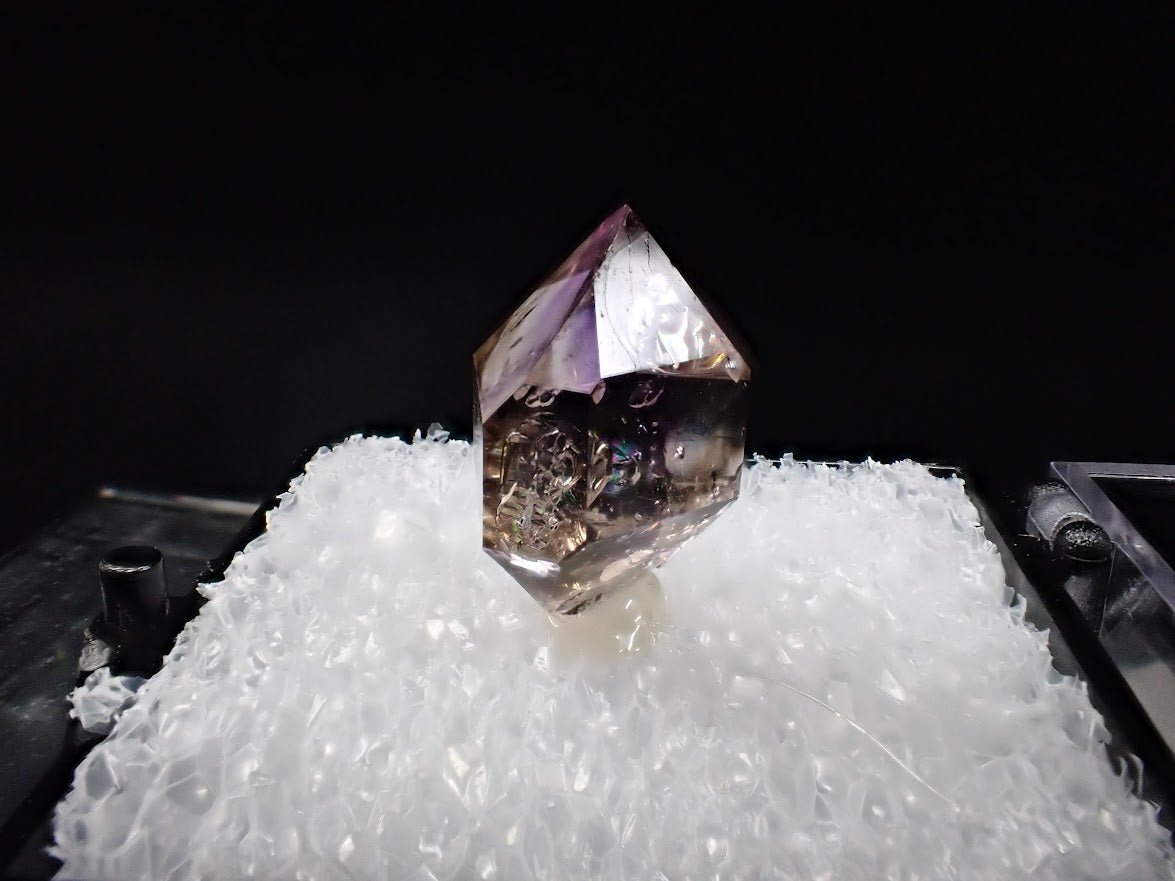 Amethyst Scepter – Goboboseb Mountains, Namibia – Phantom Inclusions – Micro Specimen (16mm) - Legacy Crystals and Minerals