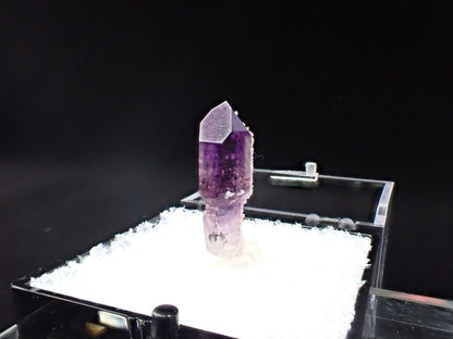 Amethyst with Analcime – Goboboseb Mountains, Namibia – Deep Purple Scepter – Micro Specimen (19mm) - Legacy Crystals and Minerals