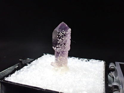 Amethyst with Analcime – Goboboseb Mountains, Namibia – Deep Purple Scepter – Micro Specimen (19mm) - Legacy Crystals and Minerals