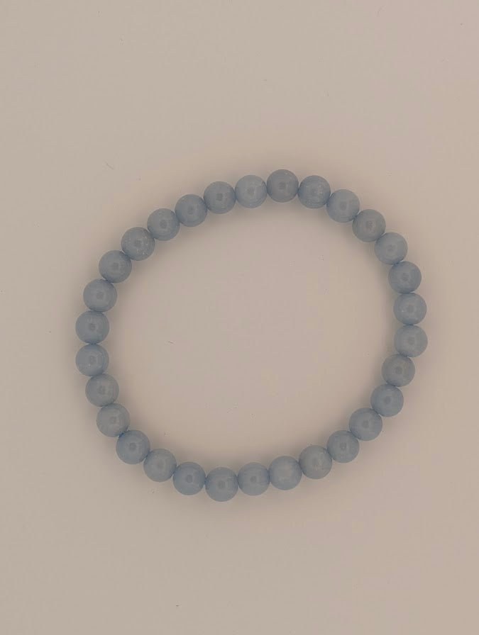 Angelite Bracelet — 6mm & 8mm - Legacy Crystals and Minerals