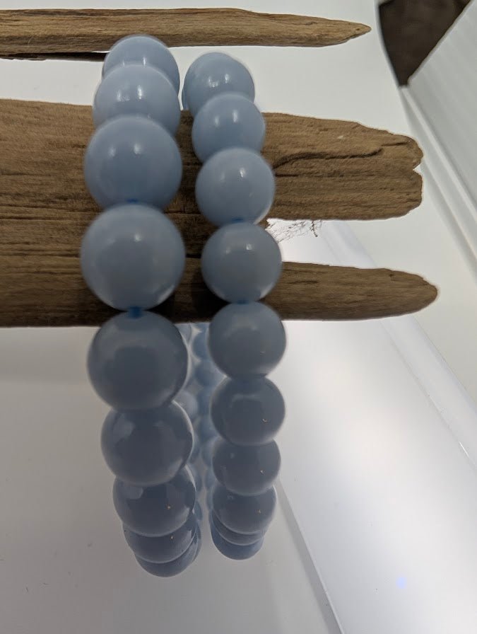Angelite Bracelet — 6mm & 8mm - Legacy Crystals and Minerals