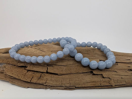 Angelite Bracelet — 6mm & 8mm - Legacy Crystals and Minerals