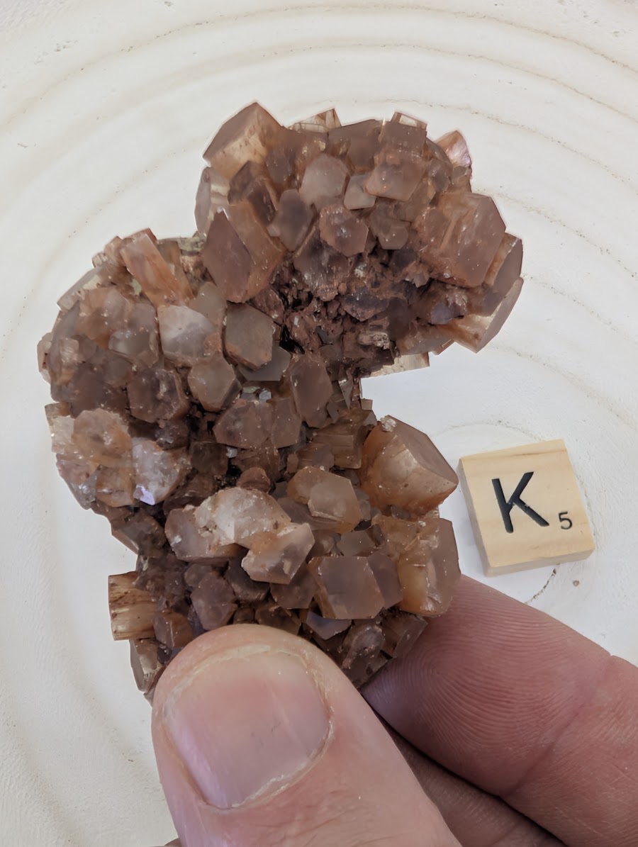 Heavyweight 115g Aragonite Star Cluster with prominent elongated crystals and rich iron saturation