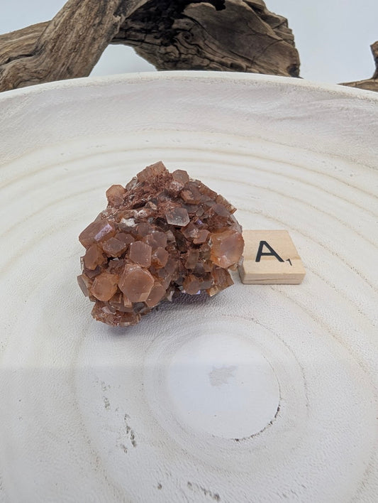Natural Aragonite Star Cluster from Morocco, 75g specimen with pseudo-hexagonal twinning.