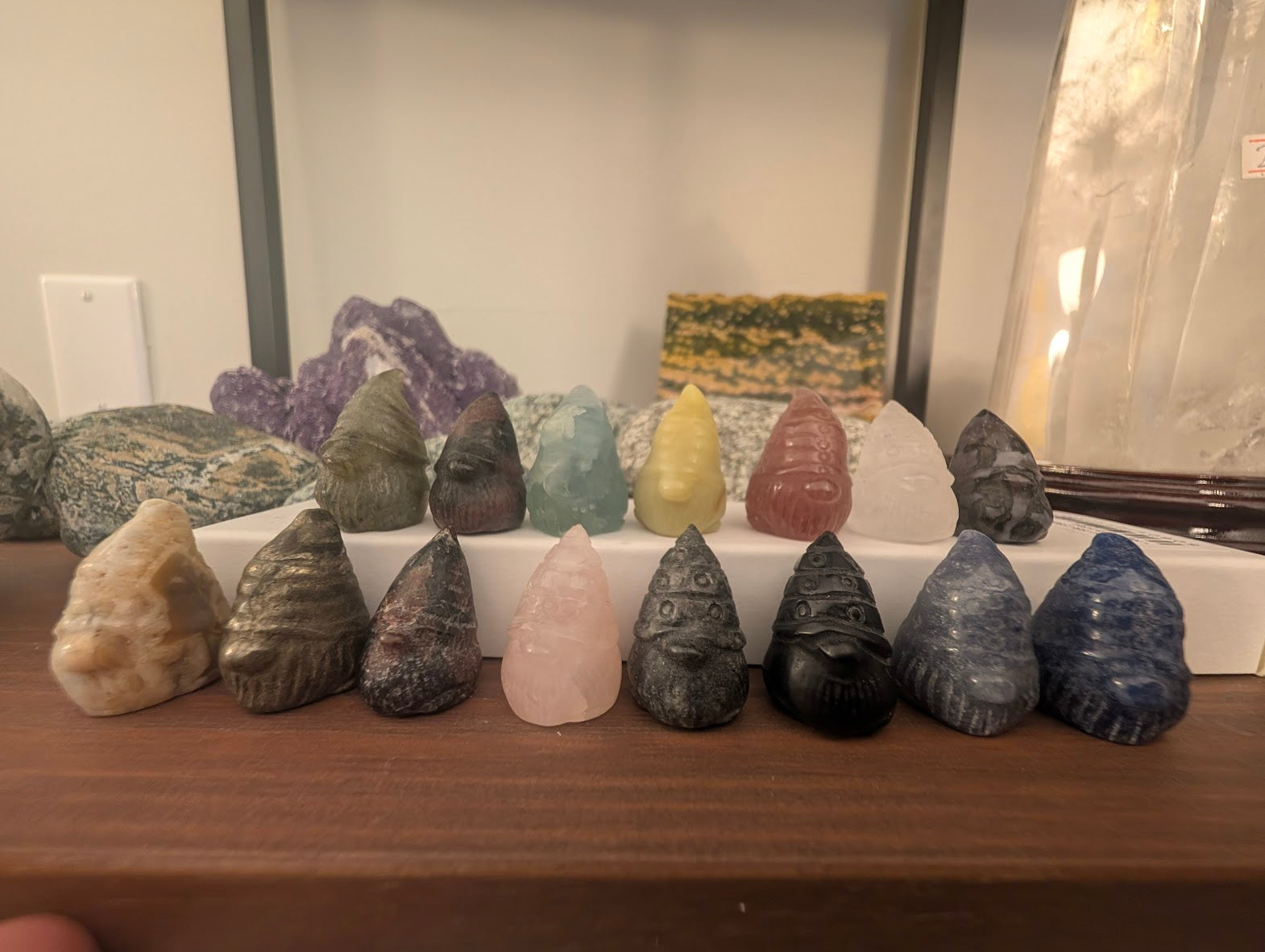 tiny-gnome-carvings-assorted-minerals-3cm-group-display