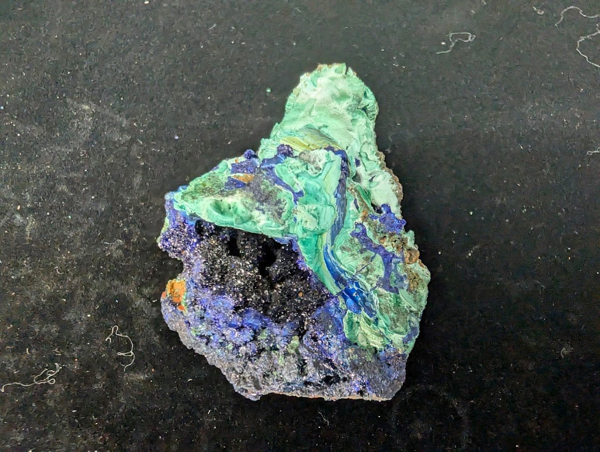 Azurite and Malachite Specimen from Liufengshan Mine – 2.25 x 1.75 inches, 78 grams - Legacy Crystals and Minerals