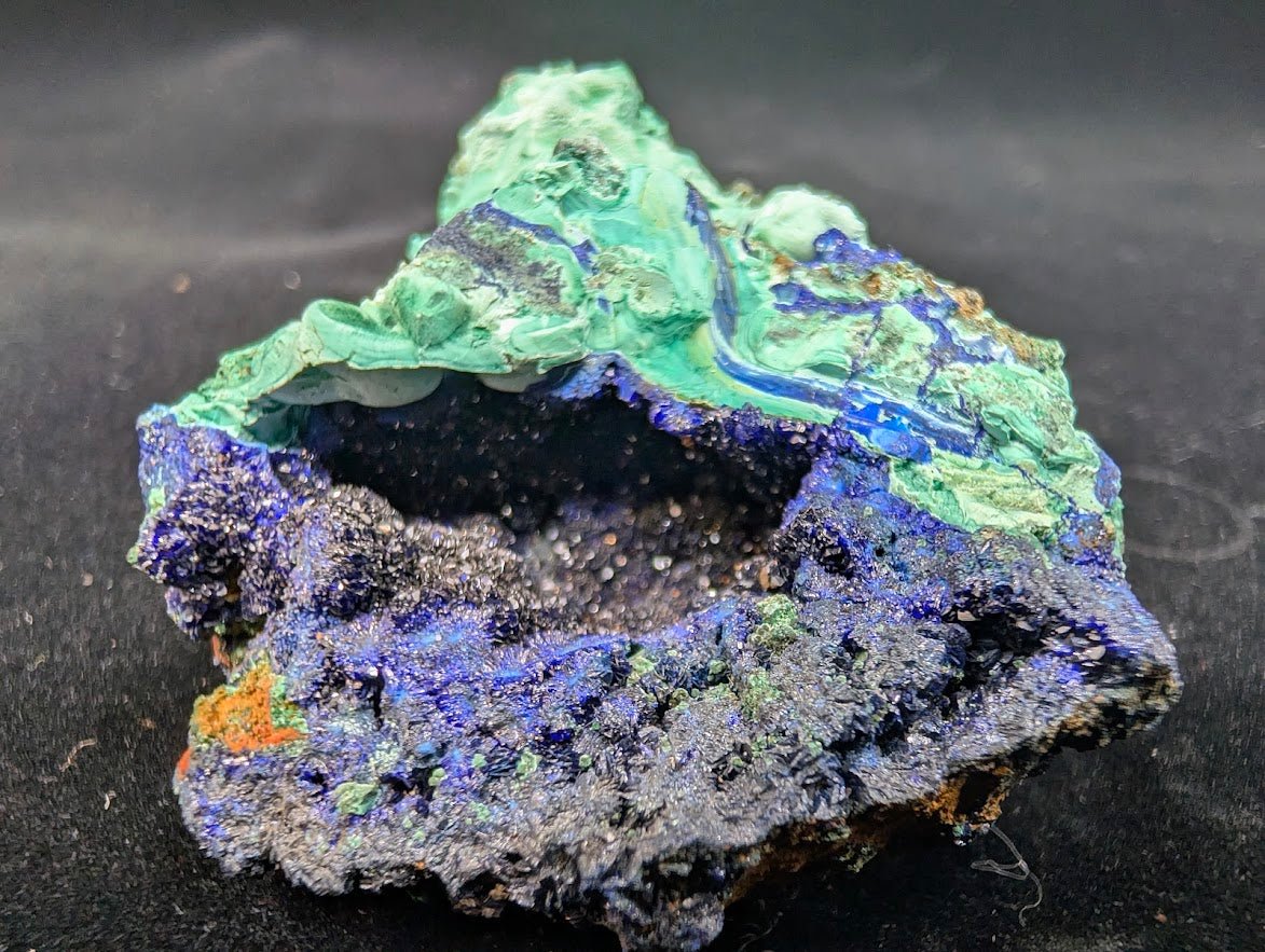Azurite and Malachite Specimen from Liufengshan Mine – 2.25 x 1.75 inches, 78 grams - Legacy Crystals and Minerals