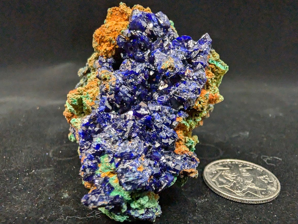 Azurite and Malachite Specimen from Liufengshan Mine – 3 x 2 inches, 146 grams - Legacy Crystals and Minerals