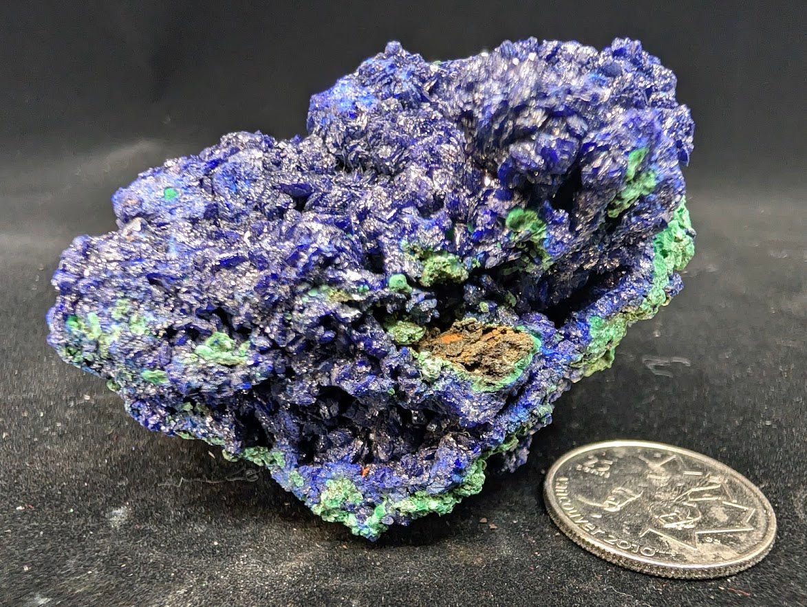Azurite and Malachite Specimen from Liufengshan Mine – 3 x 2 inches, 190 grams - Legacy Crystals and Minerals