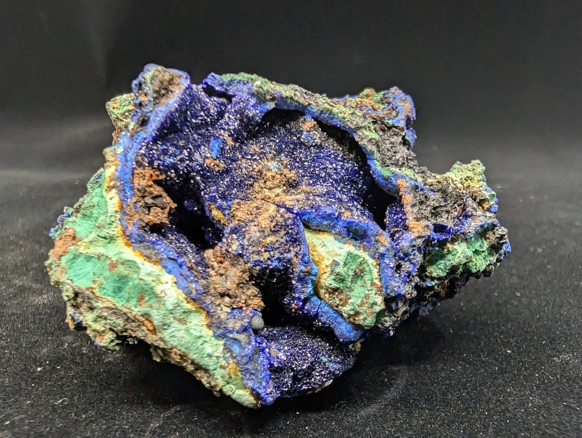 Azurite and Malachite Specimen from Liufengshan Mine – 3 x 2.5 inches - Legacy Crystals and Minerals