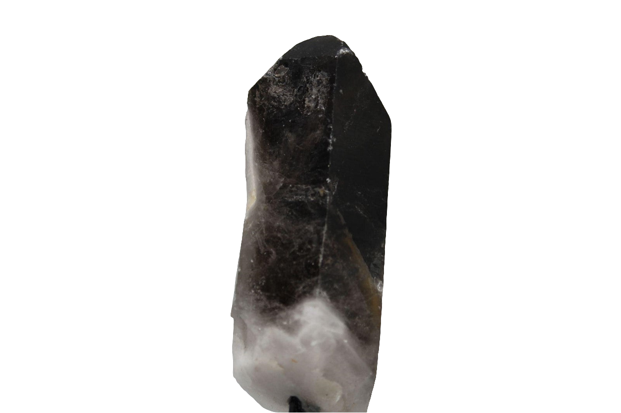 Smoky Quartz Crystal on Metal Stand – Garden/Phantom Inclusions, Brazil