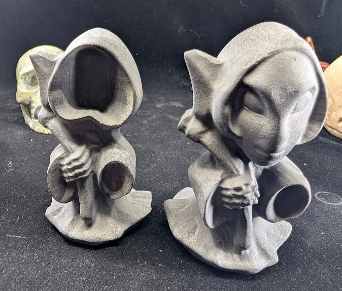 black obsidian death carvings 4 in