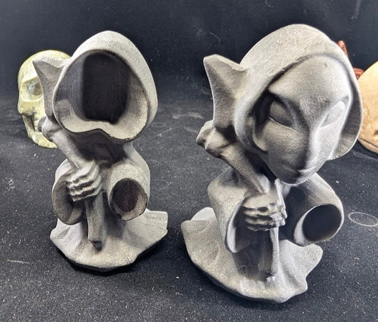 black obsidian death carvings 4 in