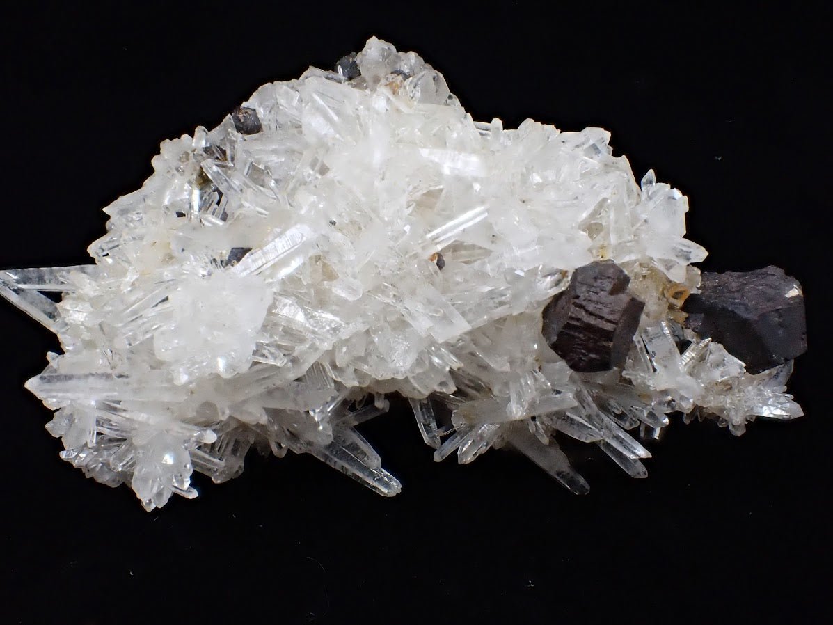 Black Pyrite and Quartz Cluster – Fengjiashan Mine, China (301g) - Legacy Crystals and Minerals