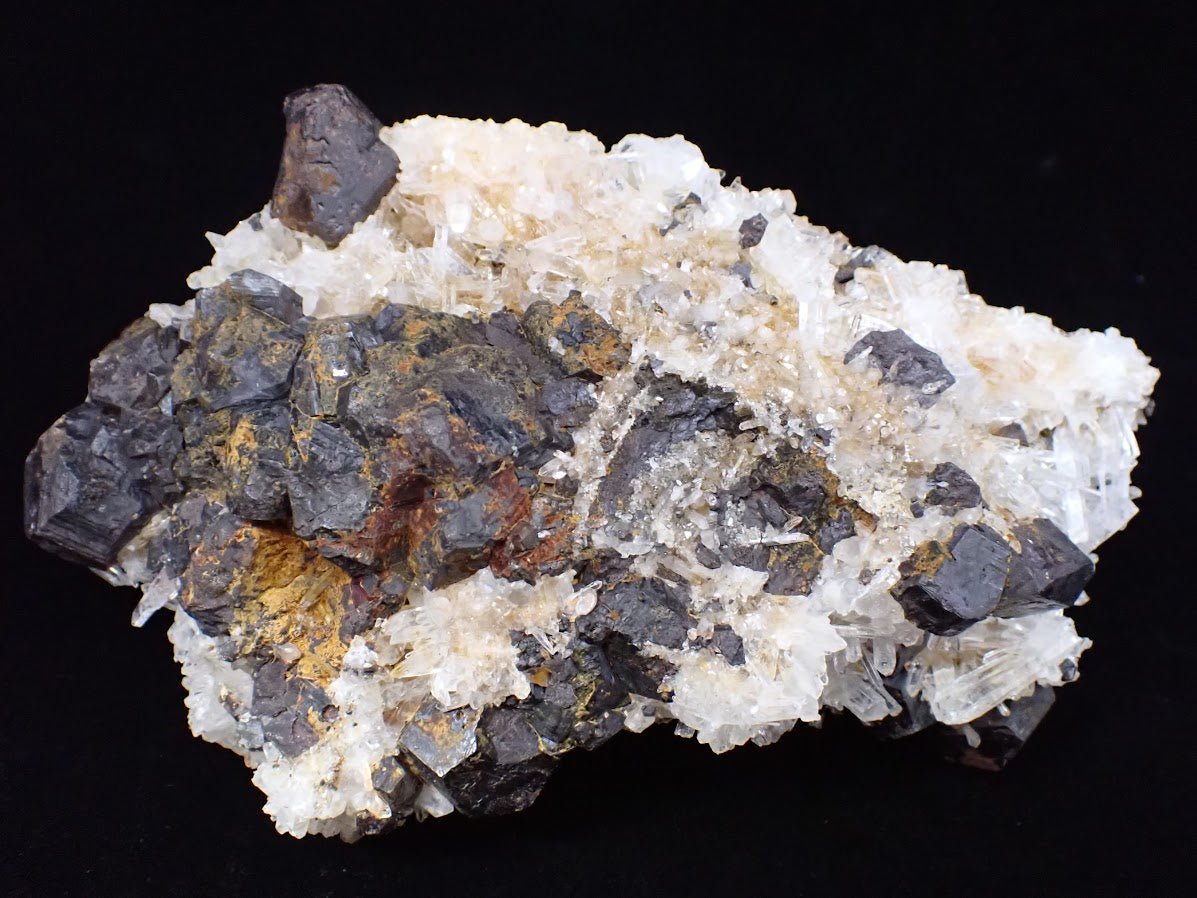 Black Pyrite & Quartz Cluster – Fengjiashan Mine (836g) - Legacy Crystals and Minerals