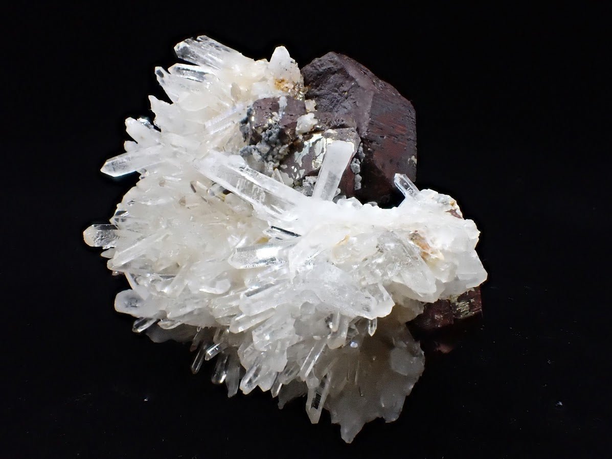Black Pyrite & Quartz – Fengjiashan Mine (2.5", 101g) - Legacy Crystals and Minerals