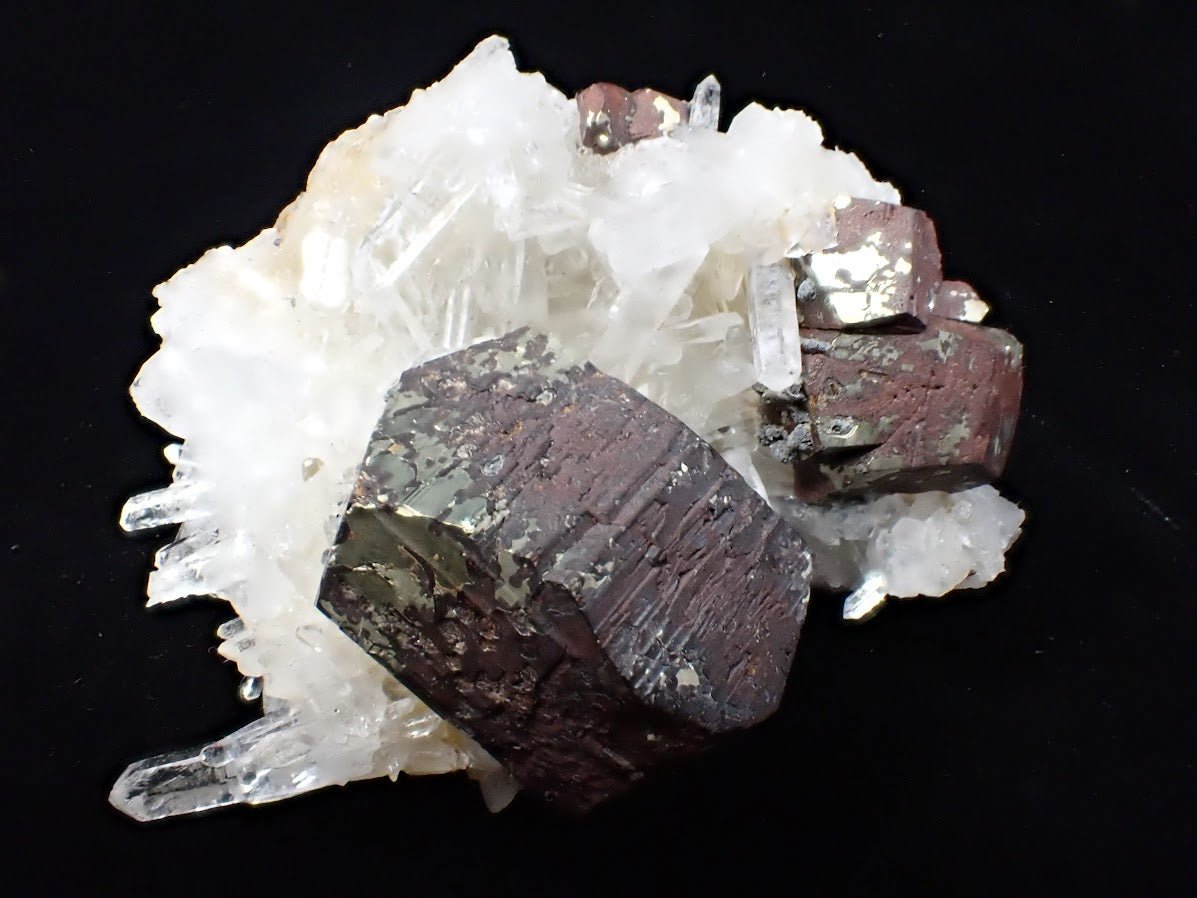 Black Pyrite & Quartz – Fengjiashan Mine (2.5", 101g) - Legacy Crystals and Minerals
