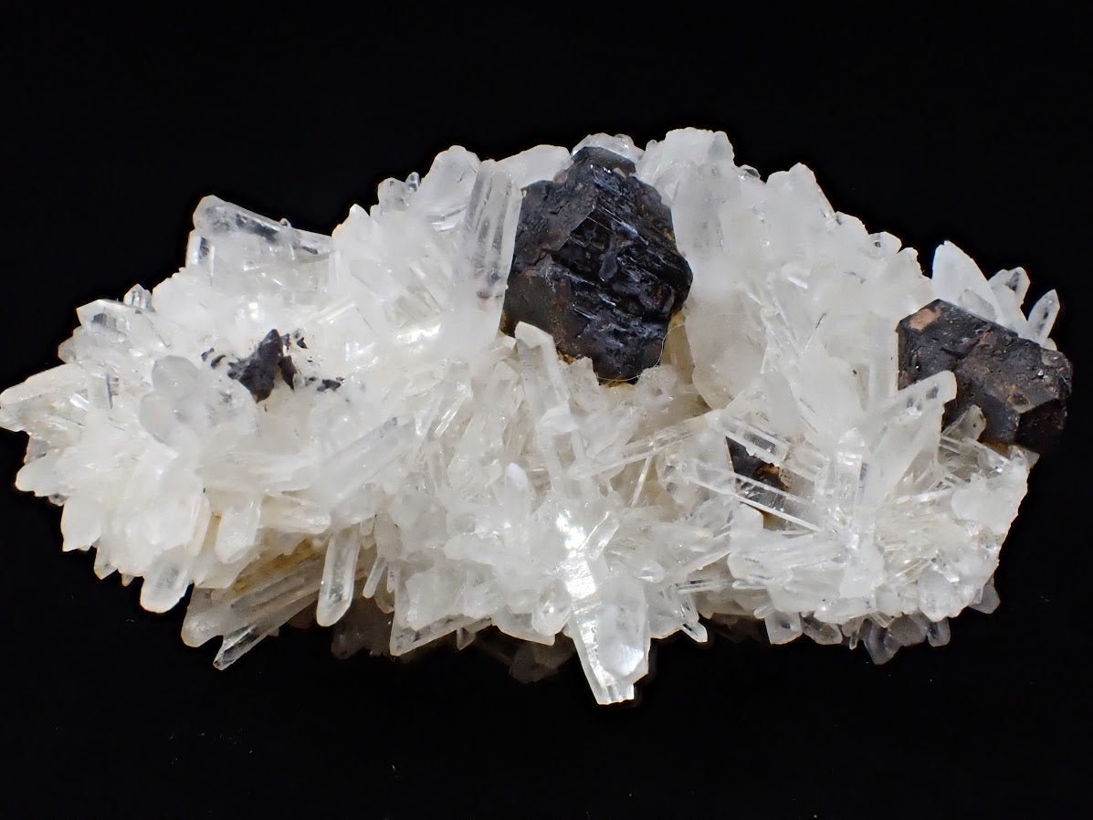 Black Pyrite with Quartz Cluster – Fengjiashan Mine, China - Legacy Crystals and Minerals