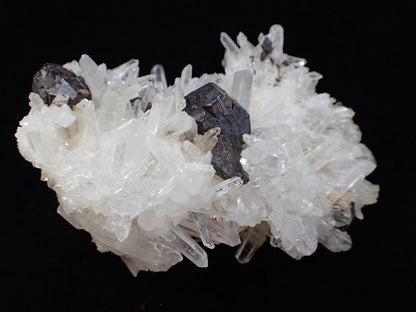 Black Pyrite with Quartz Cluster – Fengjiashan Mine, China - Legacy Crystals and Minerals
