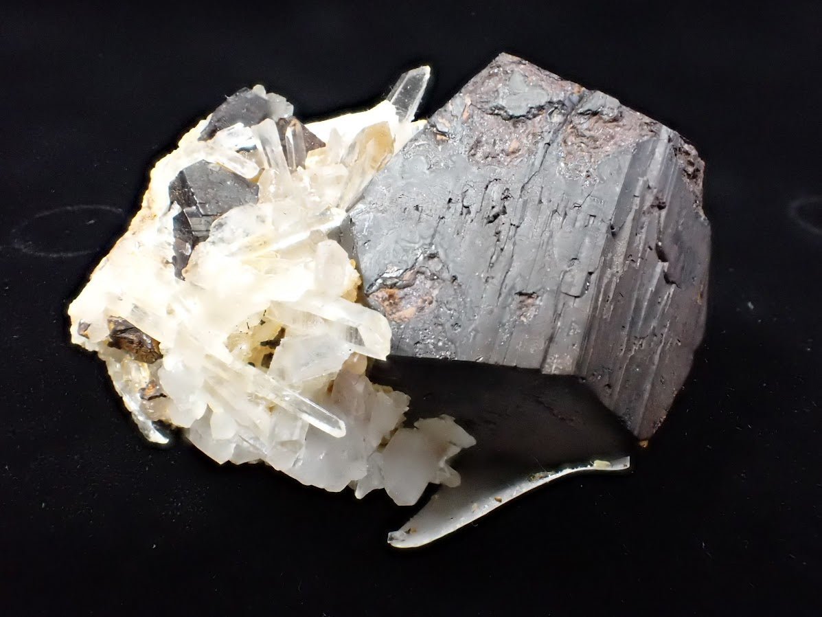 Black Pyrite with Quartz – Fengjiashan Mine (2" Specimen) - Legacy Crystals and Minerals