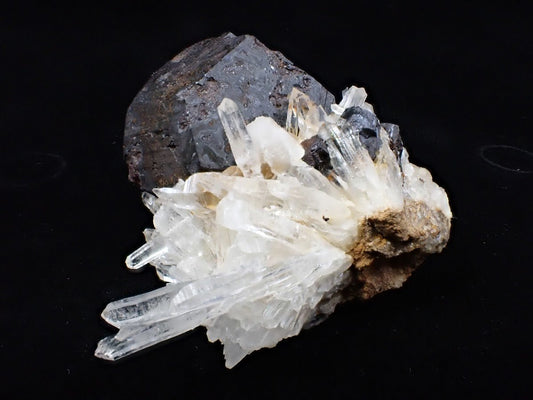 Black Pyrite with Quartz – Fengjiashan Mine (2" Specimen) - Legacy Crystals and Minerals