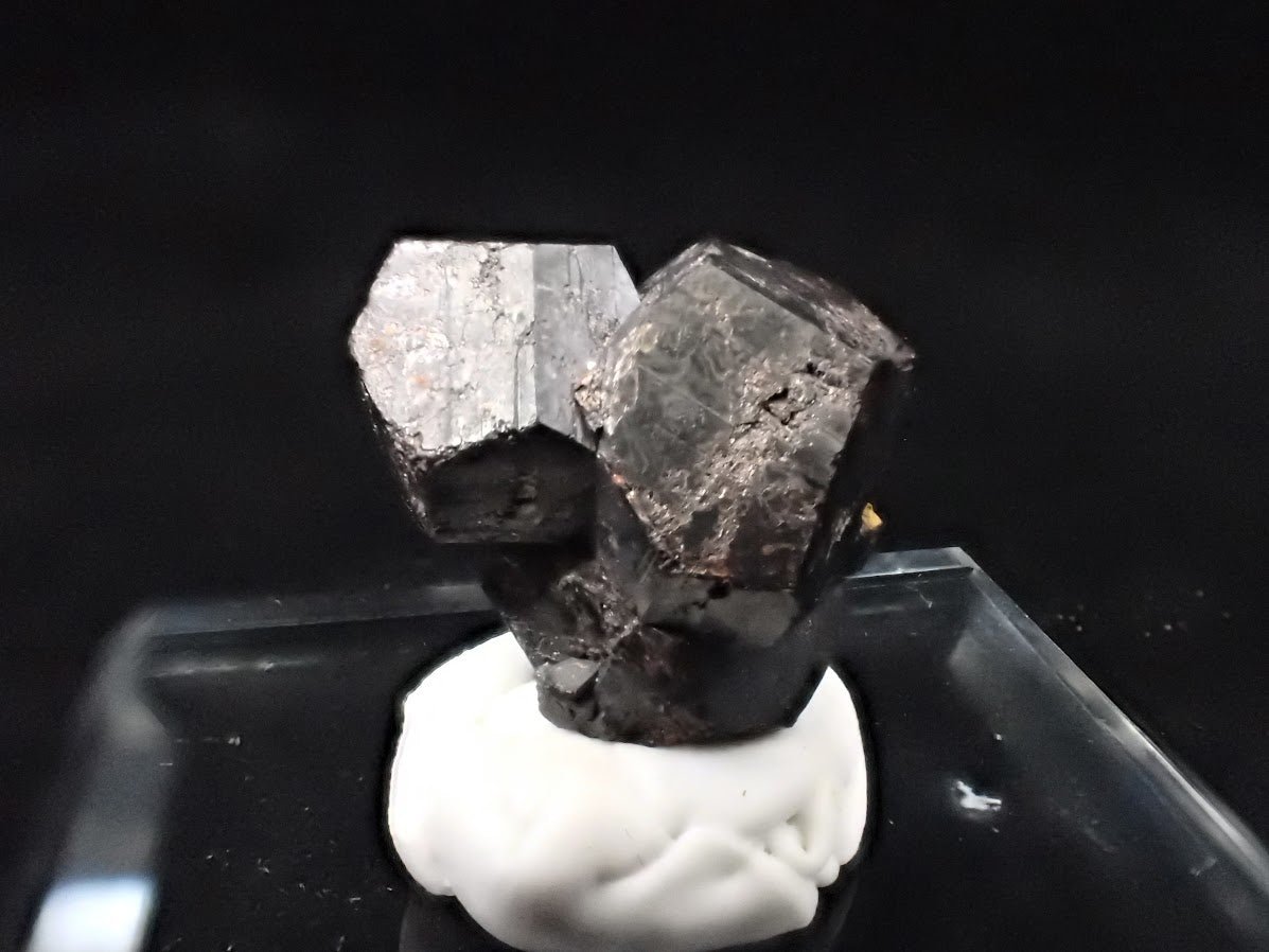 Black Pyrite with Quartz – Miniature Twinned Cluster (8g) - Legacy Crystals and Minerals