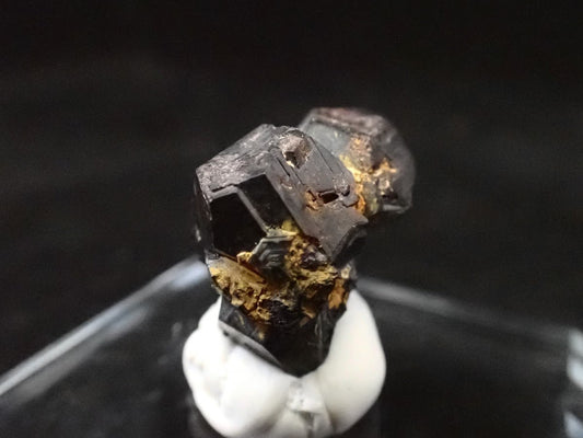 Black Pyrite with Quartz – Miniature Twinned Cluster (8g) - Legacy Crystals and Minerals