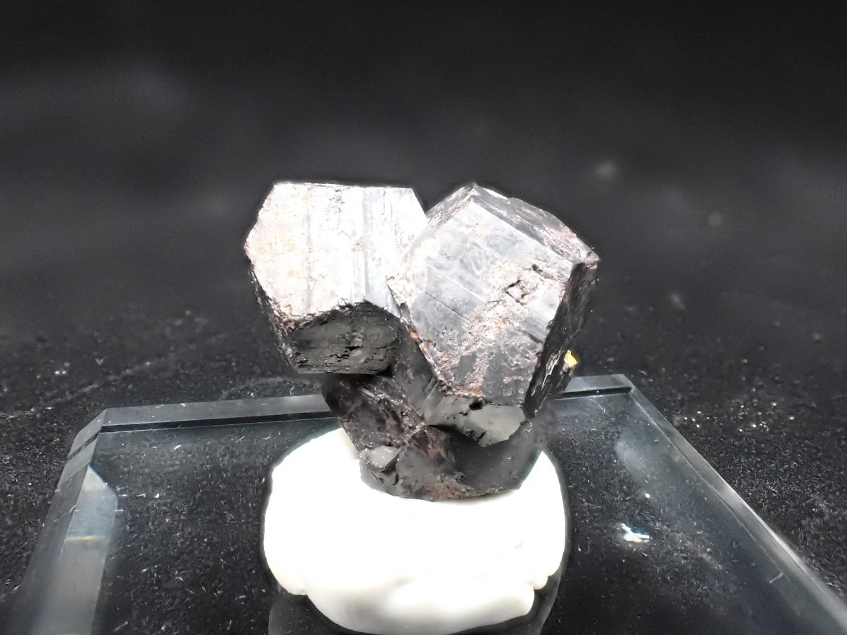 Black Pyrite with Quartz – Miniature Twinned Cluster (8g) - Legacy Crystals and Minerals