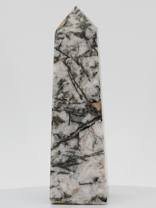 5-inch Black Tourmaline in Albite and Quartz tower from Pakistan