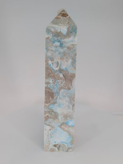 Blue Aragonite tower – detailed view of natural cavities