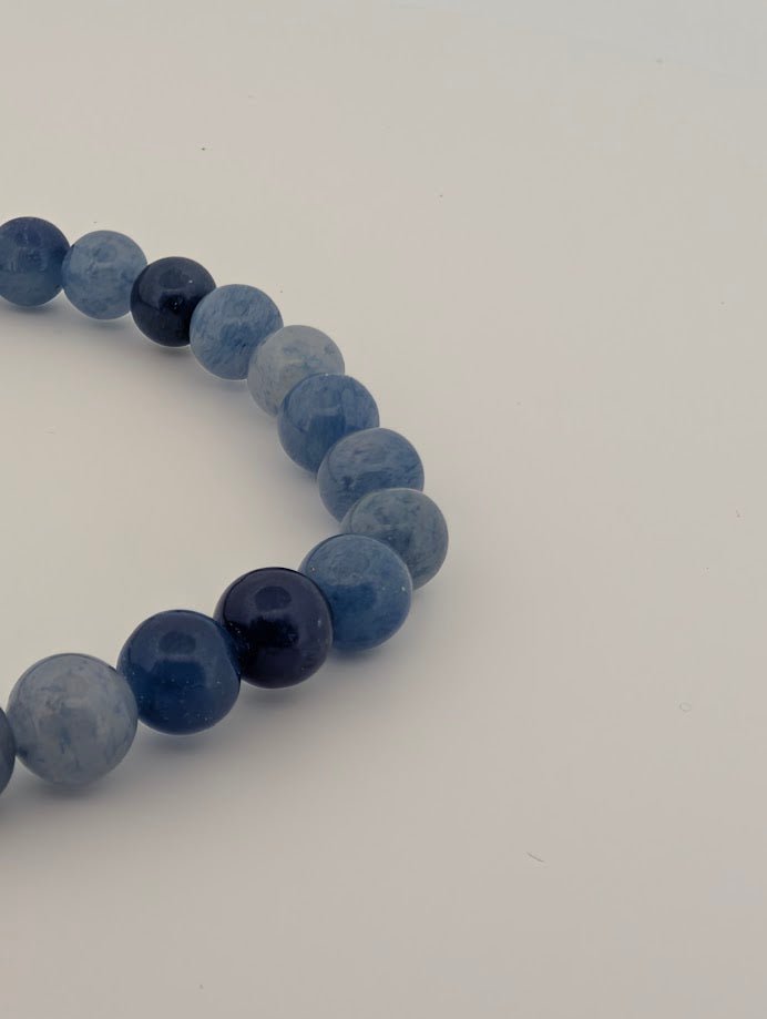 Blue Aventurine Bracelet — 6mm & 8mm Beads - Legacy Crystals and Minerals