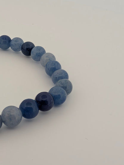 Blue Aventurine Bracelet — 6mm & 8mm Beads - Legacy Crystals and Minerals