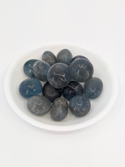 Blue Fluorite tumbled stones A grade – main product image