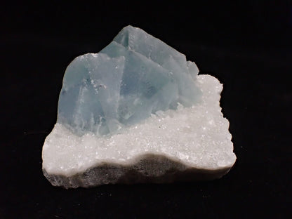 Blue Jelly Fluorite with Phantom on Quartz Matrix – Yaogangxian Mine (YGX), China - Legacy Crystals and Minerals