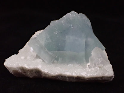 Blue Jelly Fluorite with Phantom on Quartz Matrix – Yaogangxian Mine (YGX), China - Legacy Crystals and Minerals