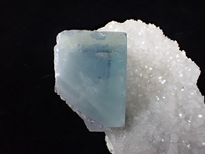 Blue Jelly Fluorite with Phantom on Quartz Matrix – Yaogangxian Mine (YGX), China - Legacy Crystals and Minerals